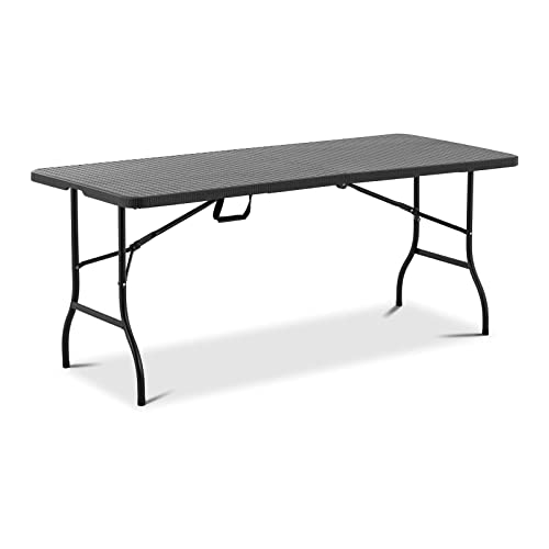 Royal Catering RC-FT_3 Klapptisch 1.830 x 750 x 740 mm 150 kg drinnen/draußen Schwarz Klapptisch draußen Gastro Klapptisch von Royal Catering