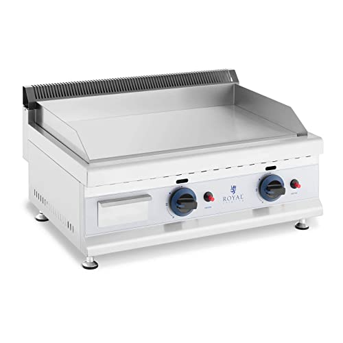 Royal Catering RC-GGF600 Doppel-Gasgrill 60 x 40 cm glatt 2 x 3.100 W Erdgas 20 mbar von Royal Catering