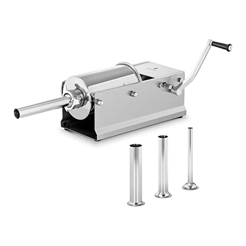 Royal Catering RC-SFV3L Wurstfüller horizontal Wurstfüllmaschine Wurstspritze Wurstpresse Edelstahl 3 L von Royal Catering