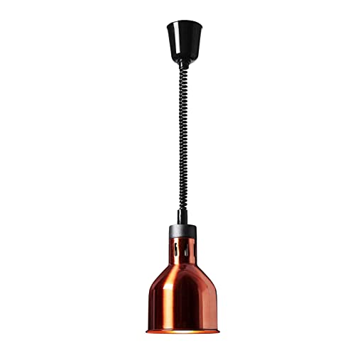 Royal Catering RC-SHSFL05 Wärmelampe Messing-Optik 17.6 x 17.6 x 26 cm höhenverstellbar Wärmestrahler Wärmelampe Gastro Warmhaltelampe von Royal Catering