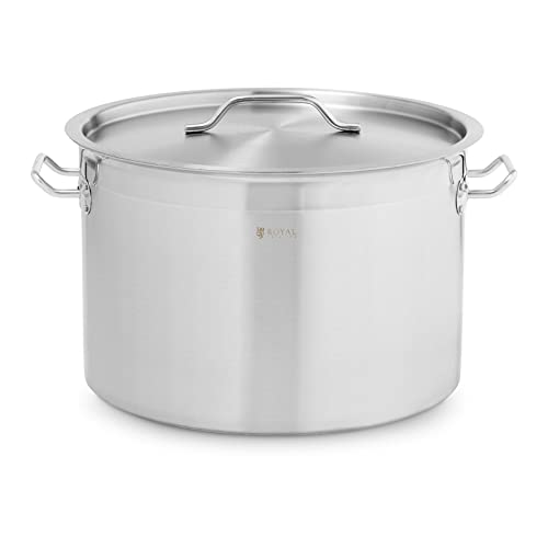 Royal Catering RC-SSP23 Kochtopf Induktion 23 L Edelstahl-Topf Induktionsherd-Topf Induktionskochtopf Edelstahltopf von Royal Catering