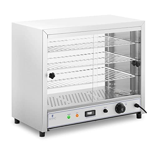 Royal Catering RC-WC001 Heiße Theke 54 cm 1.000 W Warmhaltevitrine Warmhaltetheke Wärmevitrine von Royal Catering