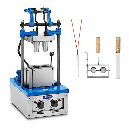 Royal Catering RC_WMS_10 Waffeleisen für Eiswaffeln 50-60 Waffeln/h 55 x 70 mm 1500 W Waffeleisen Eiswaffeln Eiswaffel Maker Eiswaffel-Maschine von Royal Catering