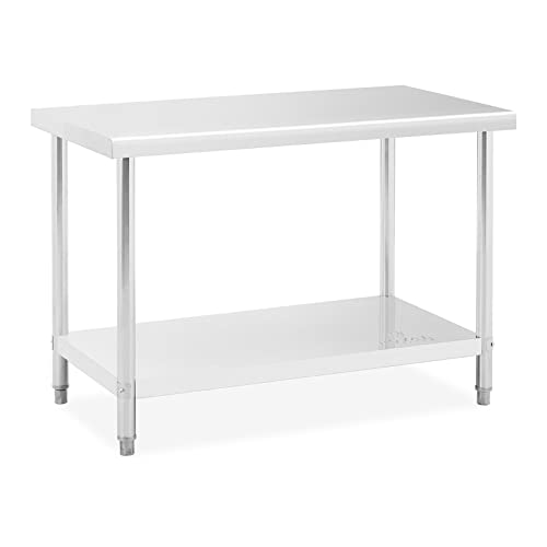 Royal Catering RCAT-120/60-NW Arbeitstisch Edelstahl Küche Edelstahltisch 120 x 60 x 85 cm höhenverstellbar Royal Catering RCAT-120/60-NW Arbeitstisch Edelstahl Küche Edelstahltisch 120 x 60 x 85 cm höhenverstellbar von Royal Catering