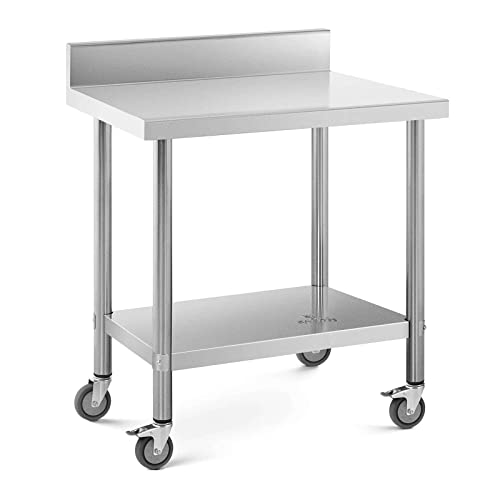 Royal Catering RCAT-80/60-WS Edelstahltisch mit Rollen und Aufkantung 60 x 80 cm 135 kg Tragkraft Arbeitstisch mit Rollen Arbeitstisch auf Rollen Arbeitstisch Rollen Royal Catering RCAT-80/60-WS Edelstahltisch mit Rollen und Aufkantung 60 x 80 cm 135 kg Tragkraft Arbeitstisch mit Rollen Arbeitstisch auf Rollen Arbeitstisch Rollen von Royal Catering