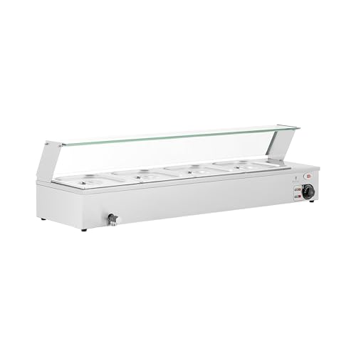 Royal Catering RCBM_GN1/2_3 Bain Marie 2000 W 4 GN 1/2 Ablasshahn Wasserbad Speisenwärmer Royal Catering RCBM_GN1/2_3 Bain Marie 2000 W 4 GN 1/2 Ablasshahn Wasserbad Speisenwärmer von Royal Catering