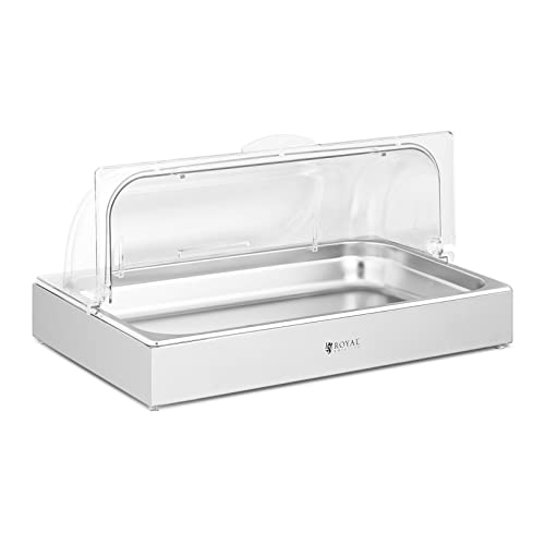 Royal Catering RCCD-RC-01 Buffetvitrine GN 1/1 Edelstahl mit Haube Servierplatte mit Deckel Buffetplatte Servierplatte rechteckig Royal Catering RCCD-RC-01 Buffetvitrine GN 1/1 Edelstahl mit Haube Servierplatte mit Deckel Buffetplatte Servierplatte rechteckig von Royal Catering