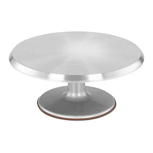 Royal Catering RCCS-310 Tortenplatte ? 31 cm Aluminium Kuchenplatte Tortenplatte mit Fuß von Royal Catering