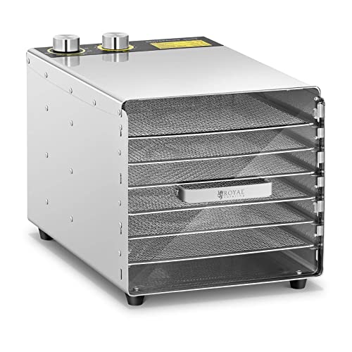 Royal Catering RCDA-500/23S Dörrgerät Dörrautomat Obsttrockner Dörrapparat Dehydrator Obst 500 W 6 Etagen von Royal Catering