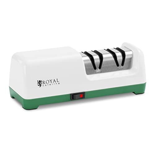 Royal Catering RCDKS-02 Messerschärfer 3 Stufen 20 W Weiß Messerschleifer Messerschärfer elektrisch Profi-Messerschärfer von Royal Catering