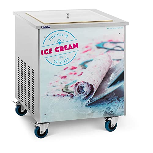 Royal Catering RCFI-01 Roll-Eismaschine 50 x 50 x 2,5 cm Thai-Eismaschine Profi-Eismaschine Ice-Cream-Rolls-Maschine von Royal Catering