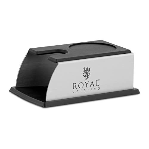 Royal Catering RCKM-38 Tamping-Station Edelstahl/Silikon 140 x 93 x 60 mm Tamper-Halter Tamper-Station von Royal Catering