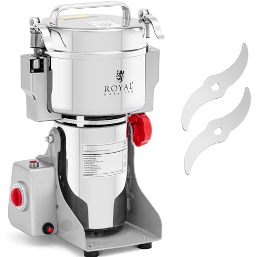 Royal Catering RCMZ-800N Gewürzmühle elektrisch 800 g 17 x 9 cm 2100 W Multi-Zerkleinerer elektrischer Zerkleinerer Kräuter-Zerkleinerer von Royal Catering