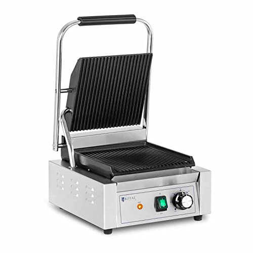 Royal Catering RCPKG-1800-R Kontaktgrill Gastro 1.800 W geriffelt 50-300 °C 23 x 22 cm Royal Catering RCPKG-1800-R Kontaktgrill Gastro 1.800 W geriffelt 50-300 °C 23 x 22 cm von Royal Catering