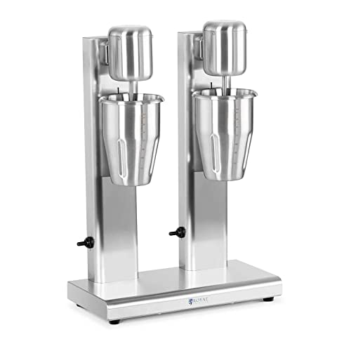 Royal Catering RCPMS-160S Milchshaker doppelt 2 x 1 l 15.000 U/min Edelstahl Standmixer Hochleistungsmixer von Royal Catering