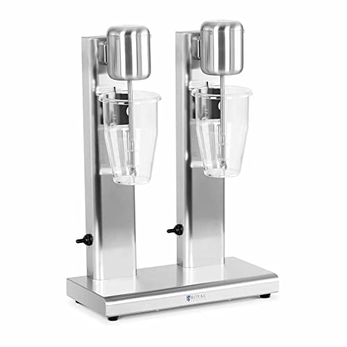 Royal Catering RCPMS-160T Milchshaker doppelt 2 x 1 l 15.000 U/min Edelstahl Standmixer Hochleistungsmixer von Royal Catering