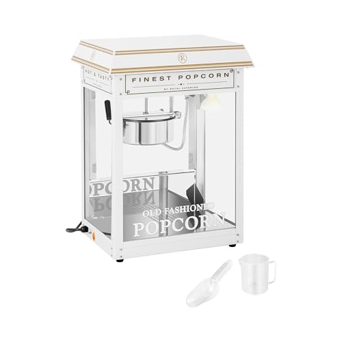 Royal Catering RCPS-WG1 Retro Popcornmaschine Popcornmaker Popcornautomat 1500 W 5 kg/h golden & weiß von Royal Catering