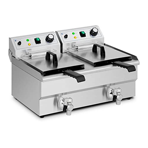 Royal Catering RCPSF 18ETH Elektro-Fritteuse 2 x 11 L 230 V Fritteuse Gastro von Royal Catering