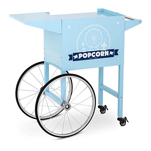 Royal Catering RCPT-BBWS-1 Popcornwagen Wagen für Popcornmaschine Popcorntrolley 2 Bremsen blau von Royal Catering