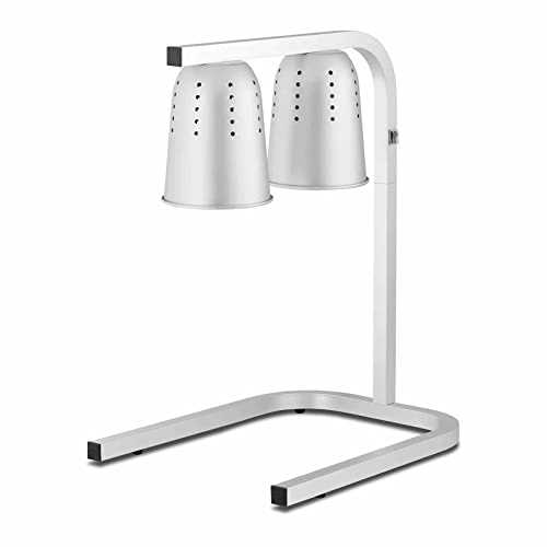 Royal Catering RCPWB-500I Infrarot Wärmebrücke höhenverstellbar 2 Glühbirnen Aluminium Pommeswärmer Warmhaltelampe Warmhaltelampe für Speisen von Royal Catering