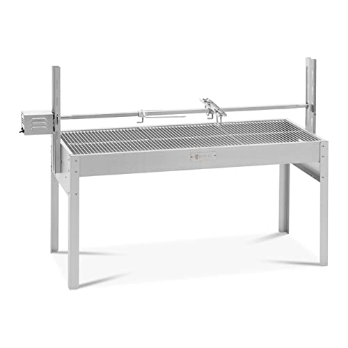 Royal Catering RCSG-70P Spanferkelgrill mit Motor 40 kg Länge Grillspieß: 127 cm Spießgrill Lammgrill Spanferkelgrill Edelstahl von Royal Catering