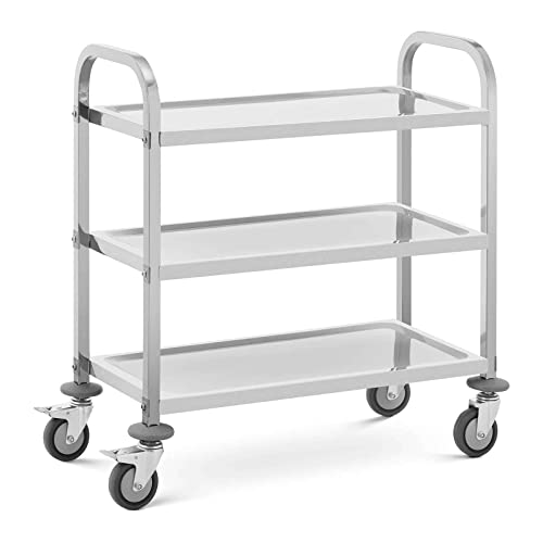 Royal Catering RCSW-111 Servierwagen 3 Borde 69 x 34 x 3 cm 81 kg Küchenwagen Edelstahl Küchenrollwagen Rollwagen Küche Royal Catering RCSW-111 Servierwagen 3 Borde 69 x 34 x 3 cm 81 kg Küchenwagen Edelstahl Küchenrollwagen Rollwagen Küche von Royal Catering