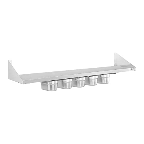Royal Catering RCWR-5 GN1/9 Gewürzbord Edelstahl 90 cm 3,5 cm Stärke Bordstärke 5 GN 1/9 Gewürzstände Gewürzablage Gewürzregal Royal Catering RCWR-5 GN1/9 Gewürzbord Edelstahl 90 cm 3,5 cm Stärke Bordstärke 5 GN 1/9 Gewürzstände Gewürzablage Gewürzregal von Royal Catering