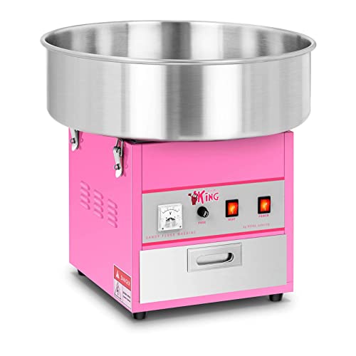 Royal Catering RCZK-1200-W Zuckerwattemaschine Cotton Candy Machine (Ø 52 cm, 1.200 W, 1 Einheit / 60 s, inkl. Zubehör) Pink von Royal Catering