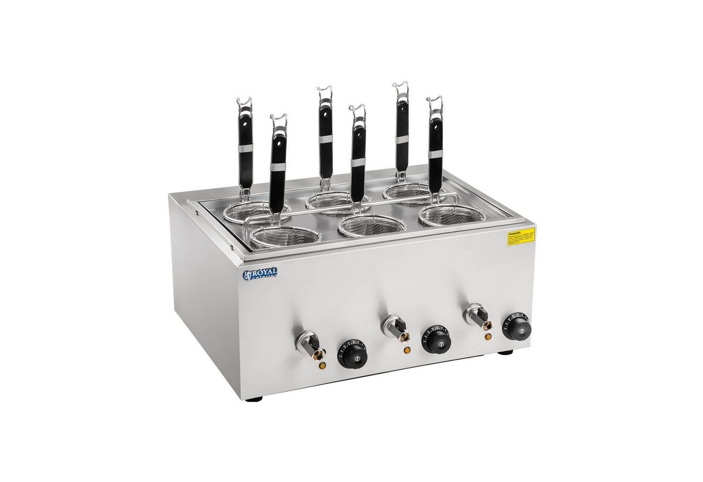 Royal Catering Spaghettitopf Nudelkocher Elektro Pastakocher Teigwarenkocher 6 Körben 3000 W 230 V, Edelstahl von Royal Catering