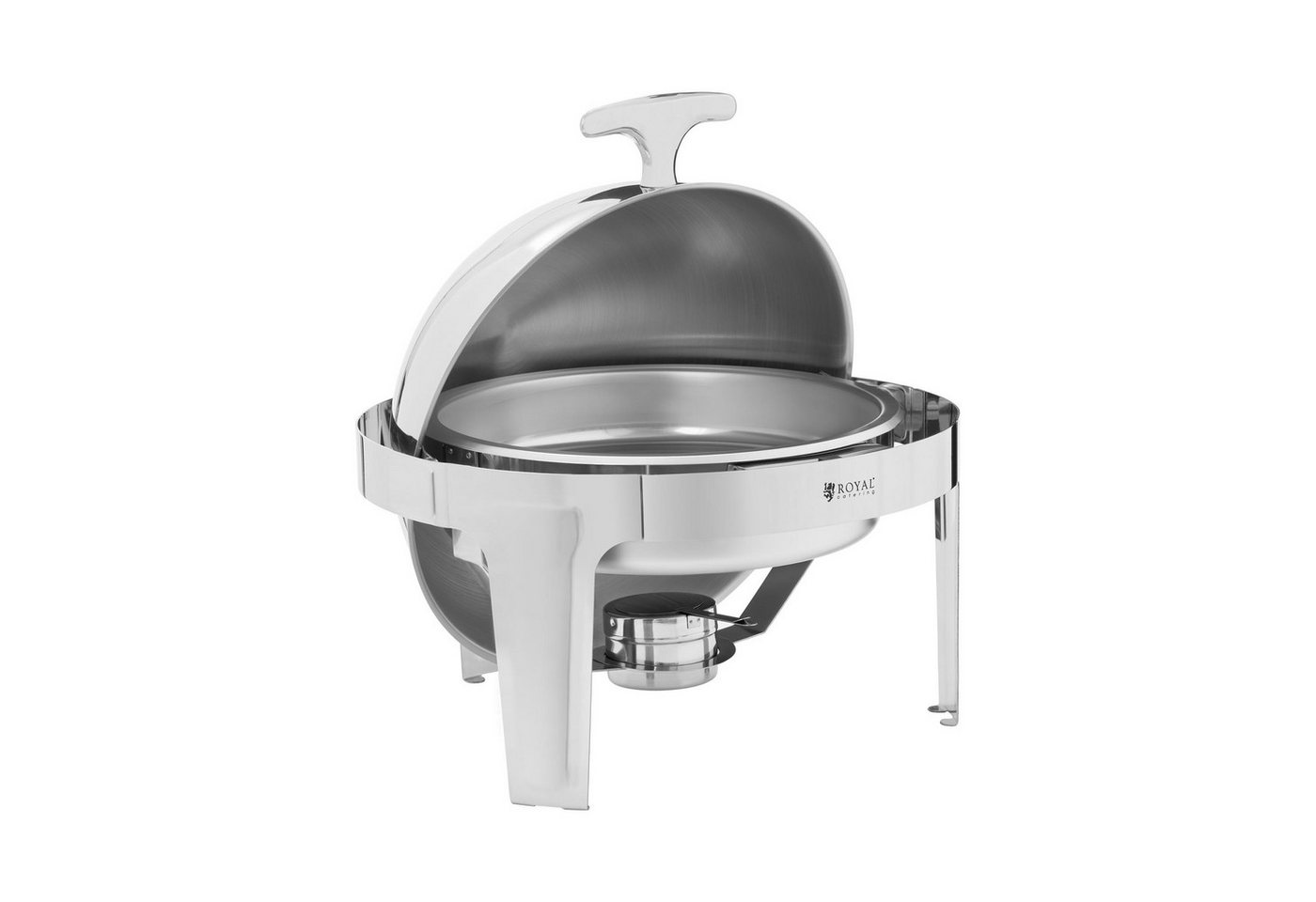 Royal Catering Speisenwärmer Chafing Dish rund 5,8Ll Warmhaltebehälter von Royal Catering