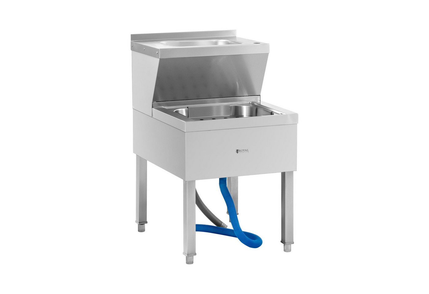 Royal Catering Spülenschrank Handwasch-Ausgussbecken Spülbecken Handwaschbecken Edelstahl Höhe 84cm Royal Catering Spülenschrank Handwasch-Ausgussbecken Spülbecken Handwaschbecken Edelstahl Höhe 84cm von Royal Catering