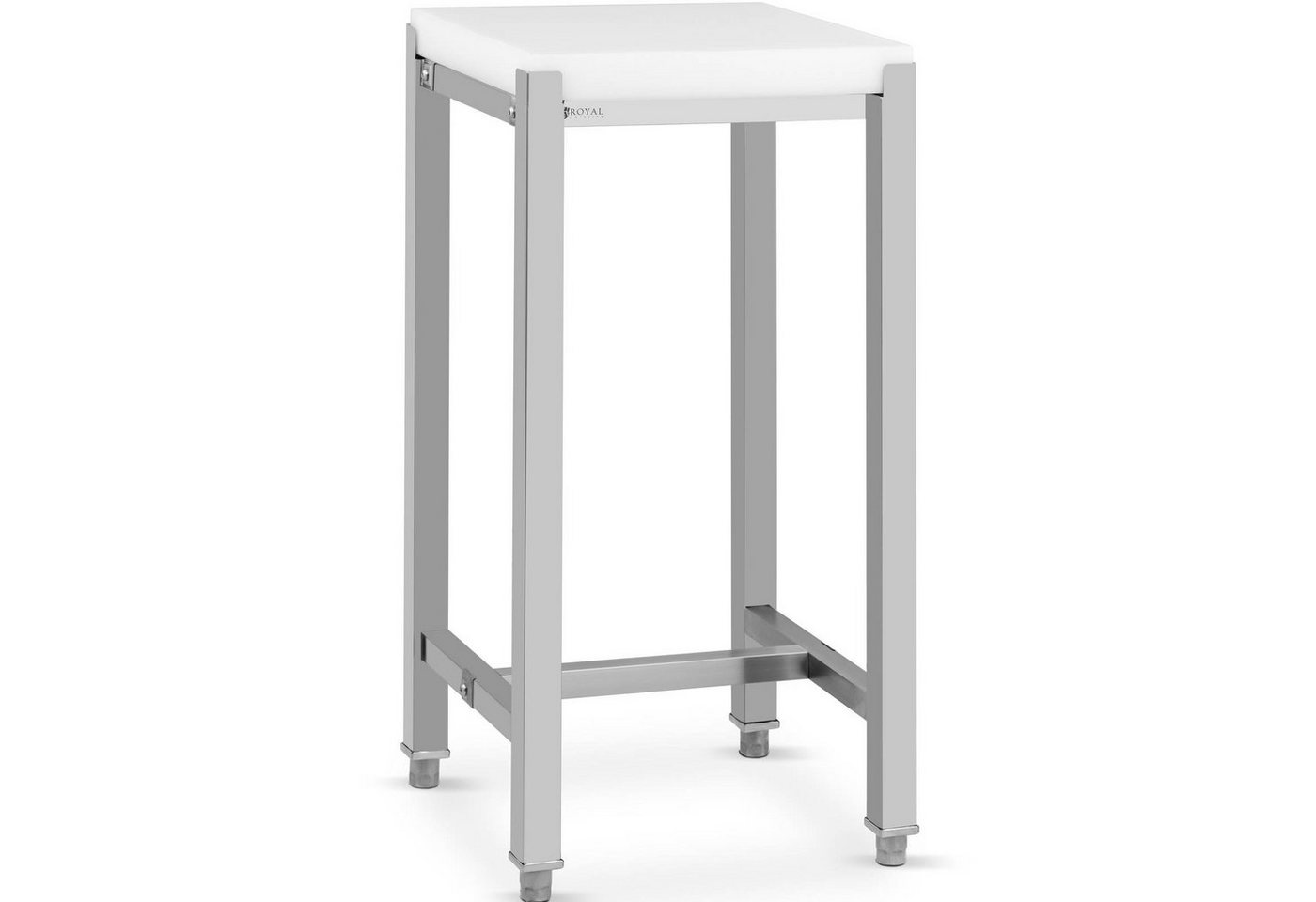 Royal Catering Tafelmesser Metzgerblock Hackklotz Fleischerblock 40 x 40 cm Edelstahl/Kunststoff von Royal Catering