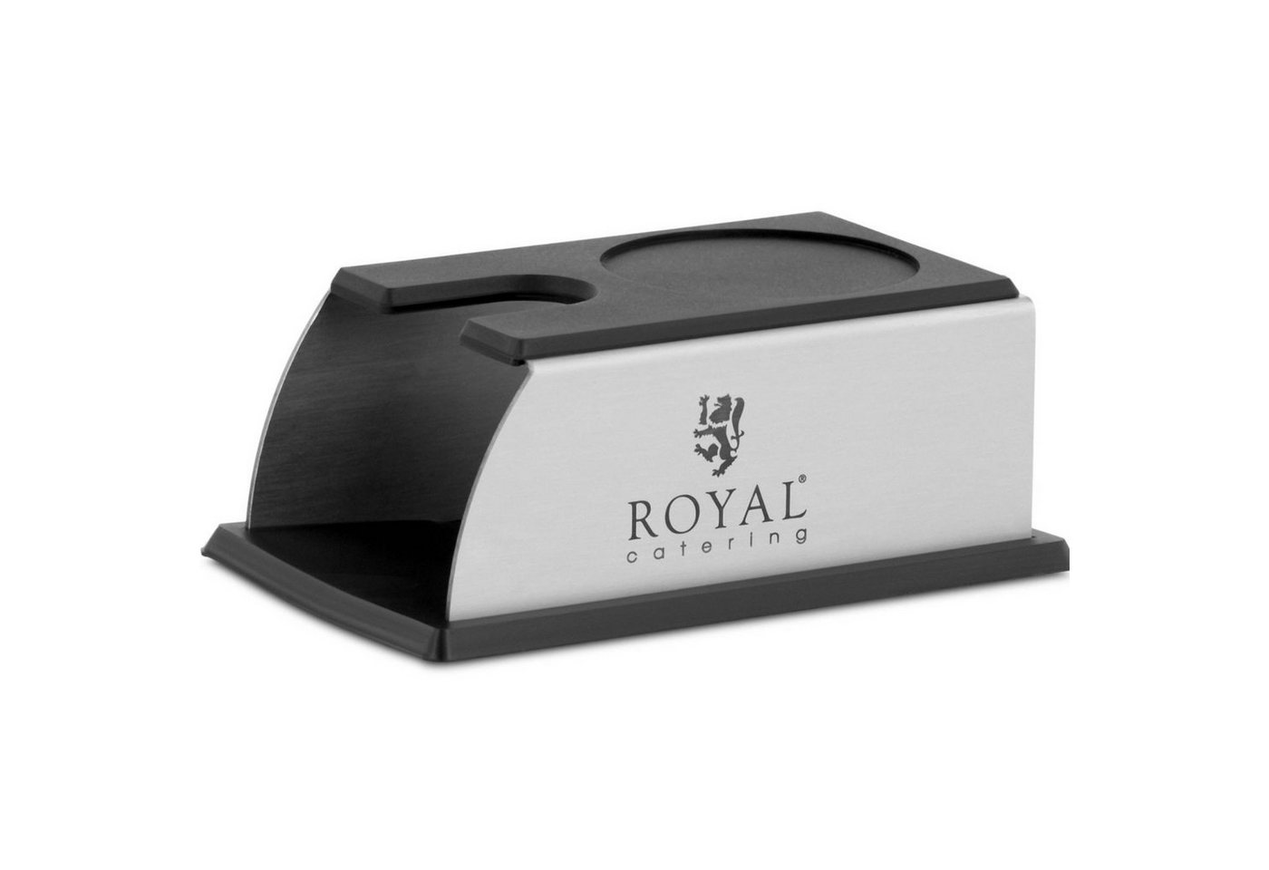 Royal Catering Tamperstation Tamping-Station - Edelstahl/Silikon - 140x93x60mm - Royal Catering von Royal Catering