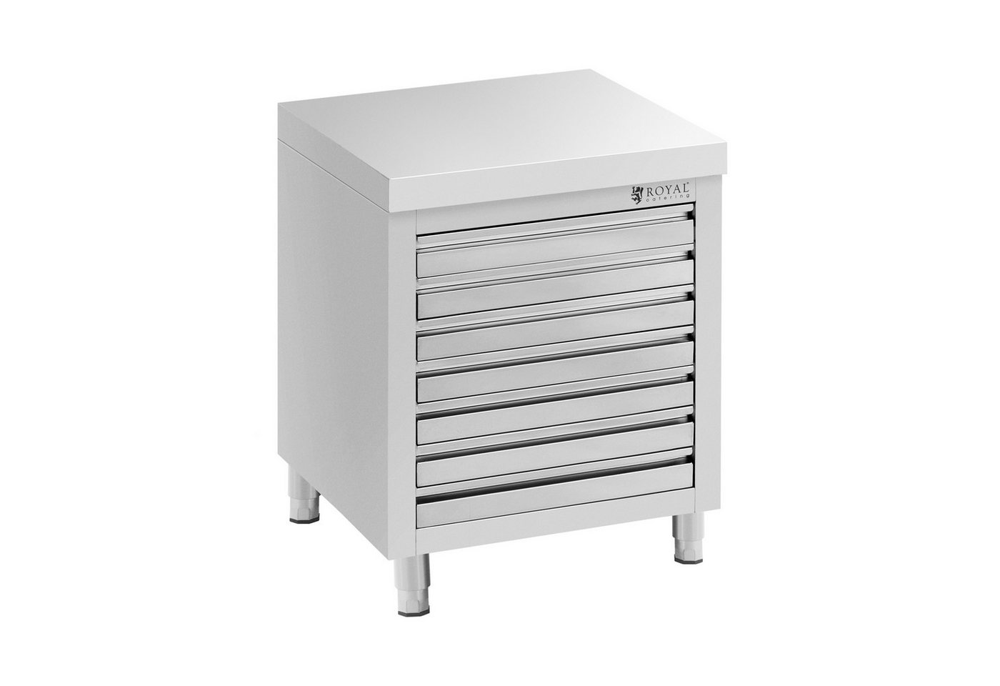 Royal Catering Vorratsschrank Edelstahl-Arbeitsschrank 70 x 50 cm 7 Schubladen für Teiglinge Royal Catering Vorratsschrank Edelstahl-Arbeitsschrank 70 x 50 cm 7 Schubladen für Teiglinge von Royal Catering