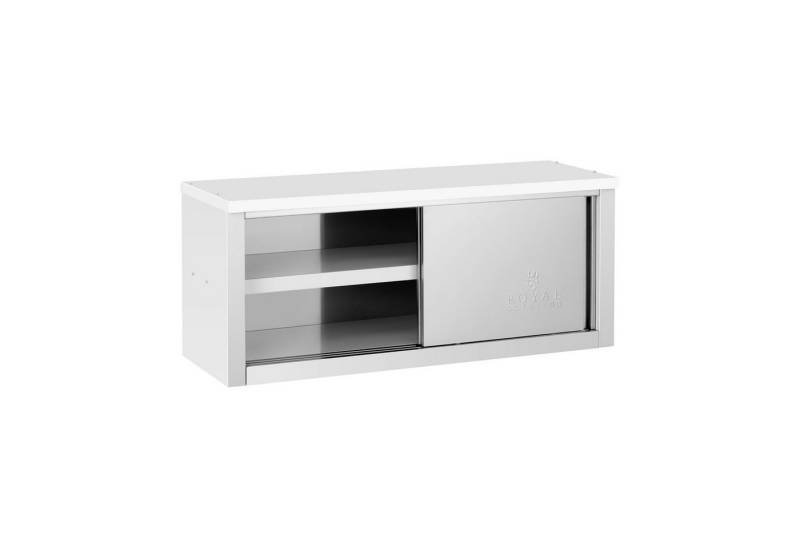 Royal Catering Wandhängeschrank 120 x 40 x 50 cm Edelstahl Hängeschrank mit Schiebetüren 65kg pro Fach von Royal Catering