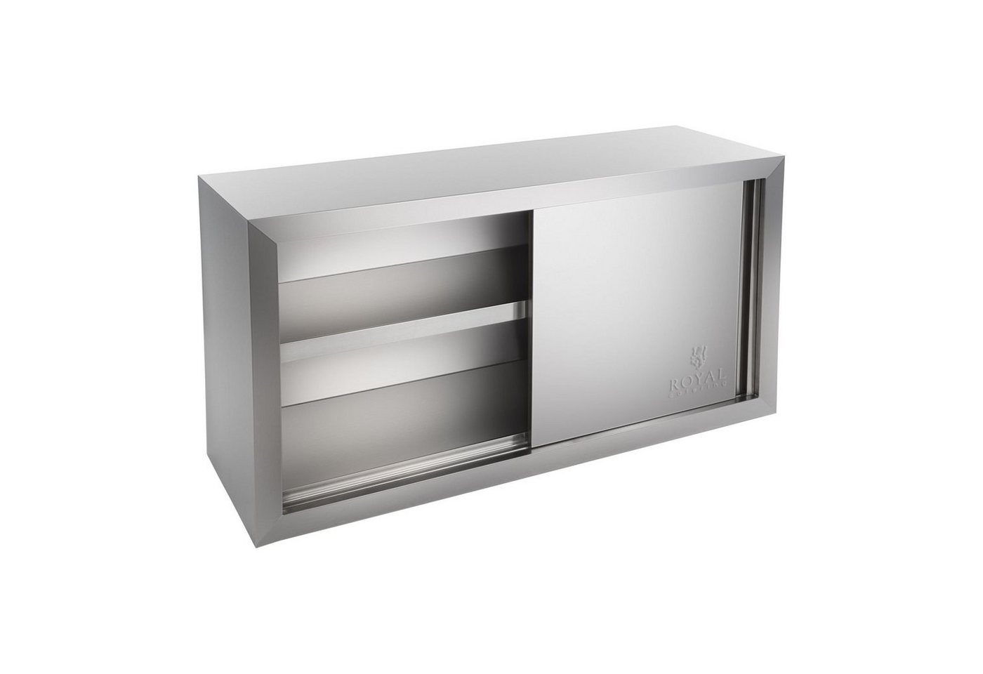 Royal Catering Wandhängeschrank 120 x 40 x 65 cm Gastro Hängeschrank 2 Schiebetüren Edelstahl von Royal Catering