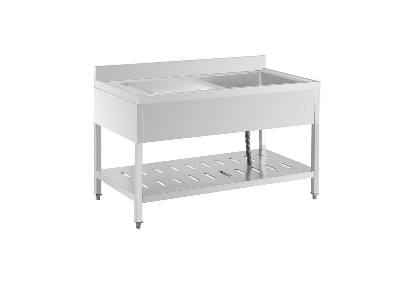 Royal Catering Spülenschrank Spültisch Spülbecken Edelstahlspüle Gastrospüle mit Regal 140 x 70 cm Royal Catering Spülenschrank Spültisch Spülbecken Edelstahlspüle Gastrospüle mit Regal 140 x 70 cm von Royal Catering