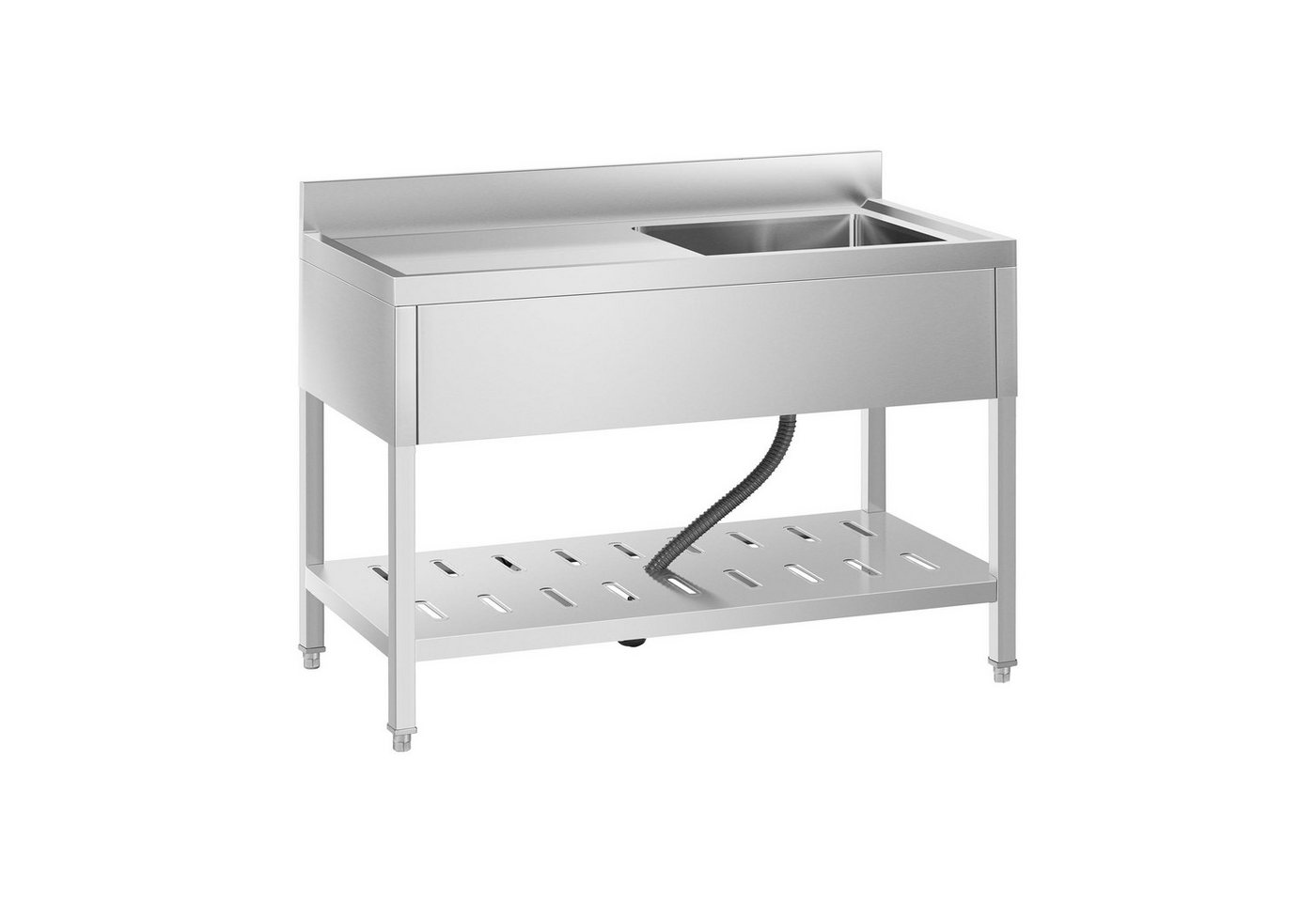 Royal Catering Spülenschrank Spültisch Spülbecken Edelstahlspüle Gastrospüle mit Regal Edelstahl Royal Catering Spülenschrank Spültisch Spülbecken Edelstahlspüle Gastrospüle mit Regal Edelstahl von Royal Catering