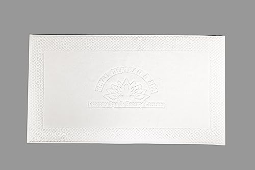 Royal Chateau & Spa, Badteppich aus Jacquard-Frottee, 55 x 90 cm, weiß. von Royal Chateau & Spa
