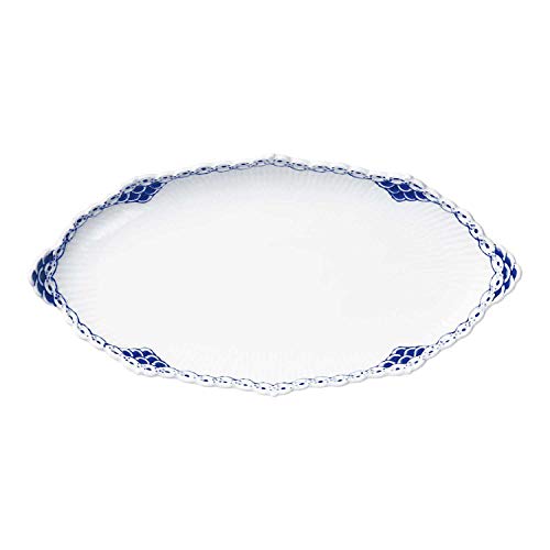 Royal Copenhagen Princess Ovale Platte aus Porzellan in der Farbe Blau-Weiß, Durchmesser: 24,5cm, 1017254 von Royal Copenhagen