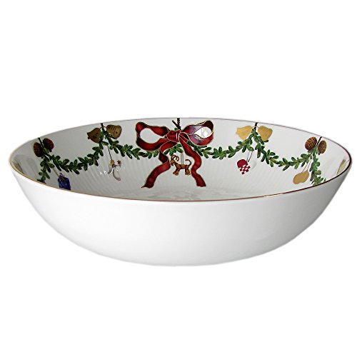 Royal Copenhagen Star Fluted/Xmas Schale flach 175cl, Porzellan, Mehrfarbig von Royal Copenhagen