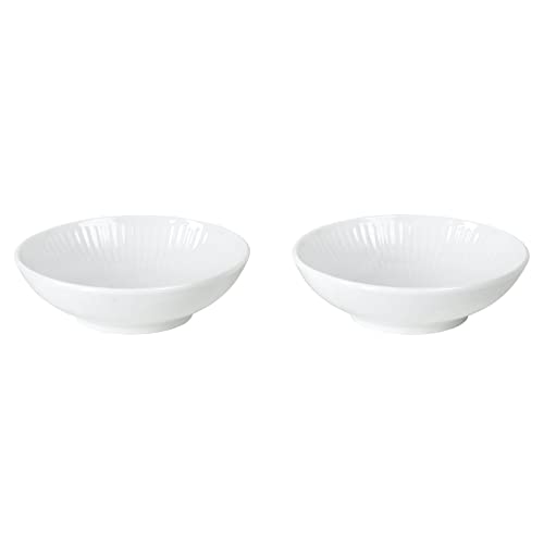 Royal Copenhagen White Fluted Mega 2er Dip-Schalen-Set aus Porzellan in der Farbe Weiß 90ml, 1064790 von Royal Copenhagen