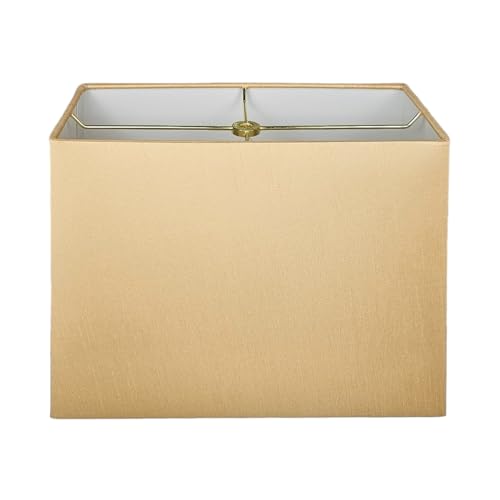 Royal Designs Lampenschirm, rechteckig, harte Rückseite, Antik-Gold, 15 x 30 x 20 x 35 cm, 10 Stück von Royal Designs, Inc.