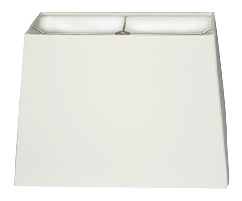 Royal Designs Lampenschirm, rechteckig, harte Rückseite, Weiß, 20,3 x 40,6 x 25,4 x 45,7 x 30,5 cm von Royal Designs, Inc