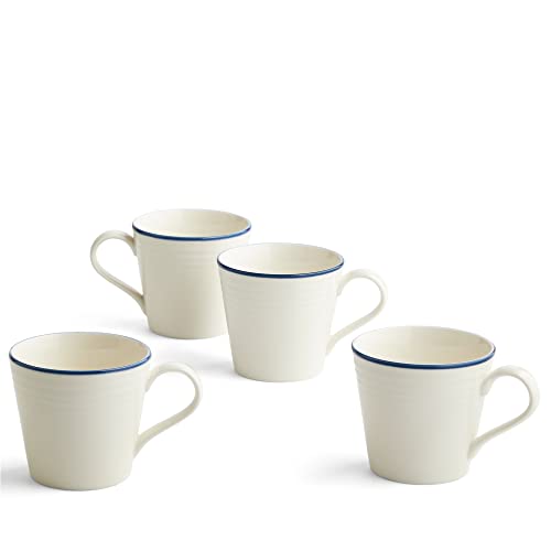 Royal Doulton Tasse – Gordon Ramsay Maze Denim Line Collection – Steingut-Tasse – große Tasse ideal für heiße Getränke, Tee, Kaffee und heiße Schokolade – 400 ml, Blau von Royal Doulton