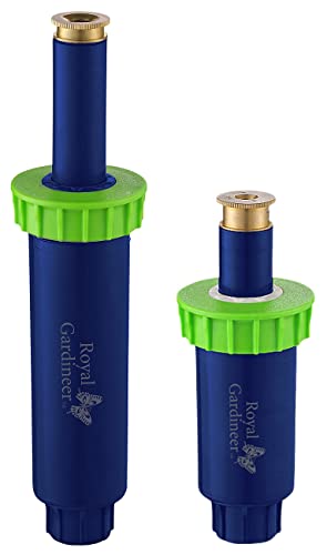 Royal Gardineer Bewässerung: 2er-Set versenkbare Bewässerungssprinkler mit 3 Sprühköpfen, bis 50 qm (Versenkregner, Versenkregner Set, Bewässerungscomputer) von Royal Gardineer