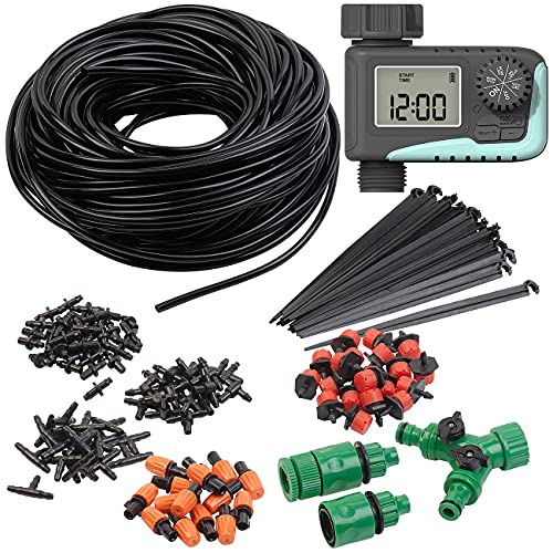 Royal Gardineer Bewässerung Garten: Digitaler Bewässerungscomputer mit 136-teiliges Sprinkler Set (Garden-Bewässerungscomputer, Automatische Gartenbewässerung, Bewässerungsschlauch) von Royal Gardineer