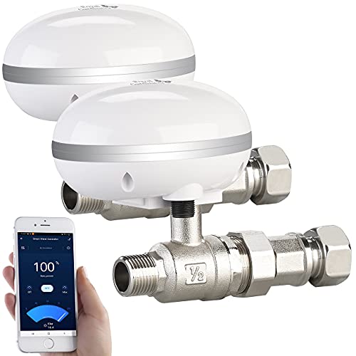 Royal Gardineer Drosselventil: 2er Pack WLAN-Bewässerungscomputer mit App-Steuerung (Rohrleitungsventil, Drosselventil Wasser, Gartenschlauch) von Royal Gardineer