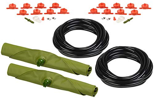 Royal Gardineer Tröpfchenbewässerung: 2er-Set Pflanzen-Bewässerungssystem mit 8 einstellbaren Tropfern, 11 l (Topfpflanzen Bewässerungssystem, Bewässerung Sack, Gartenbewässerung) von Royal Gardineer