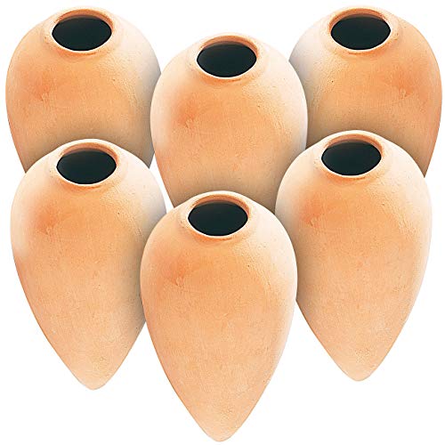 Royal Gardineer Bewässerungskugeln: 6er-Set Terracotta Wasserspender Classico für Topfpflanzen, je 125ml (Bewässerung Pflanzen, Blumen-Bewässerungskugeln, Feuchtigkeitsmesser) von Royal Gardineer